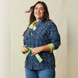 Matilda Jane women’s Brighten the Day Flora Dot Rain Jacket